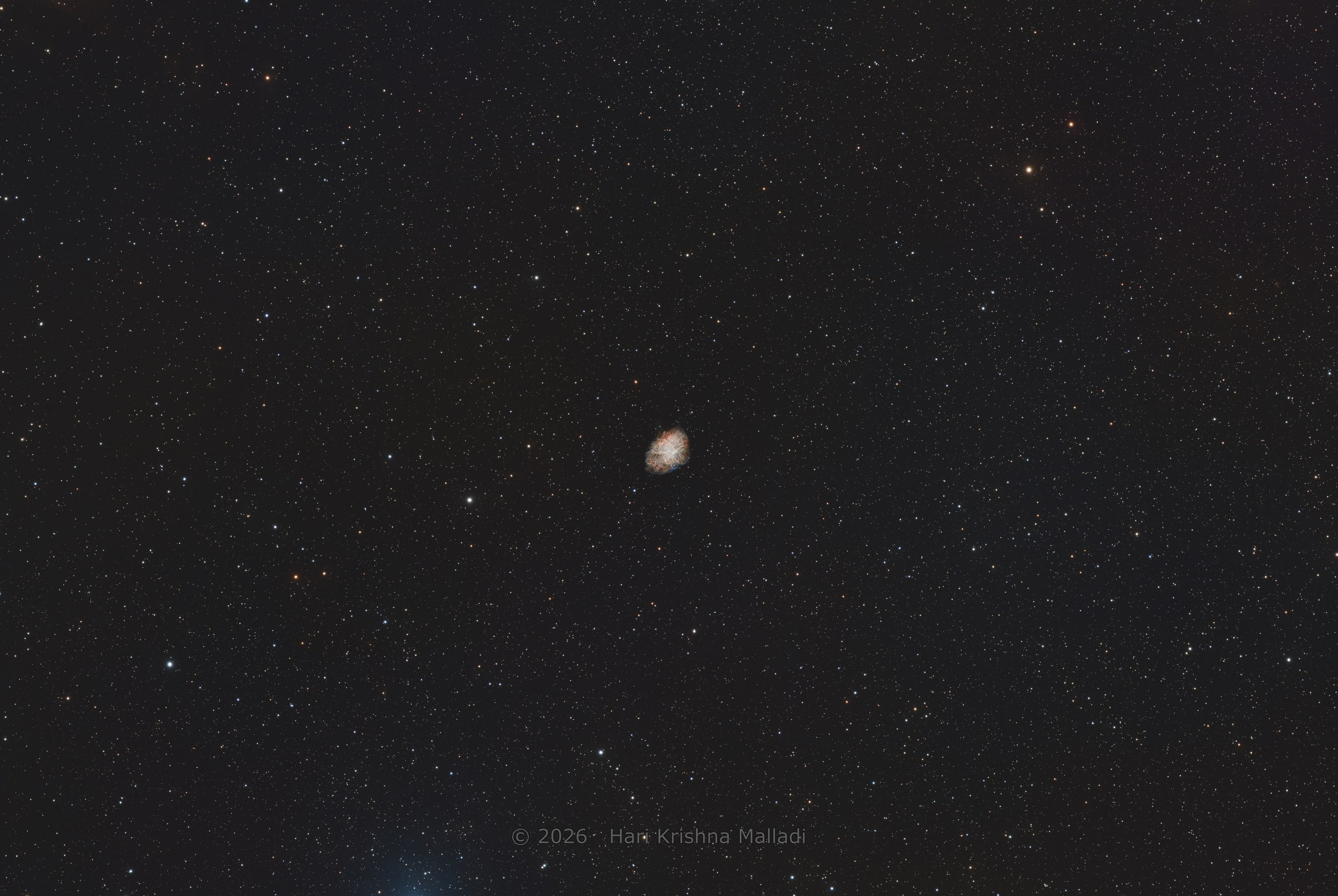 Dumbbell Nebula, photographed by Hari Krishna Malladi.