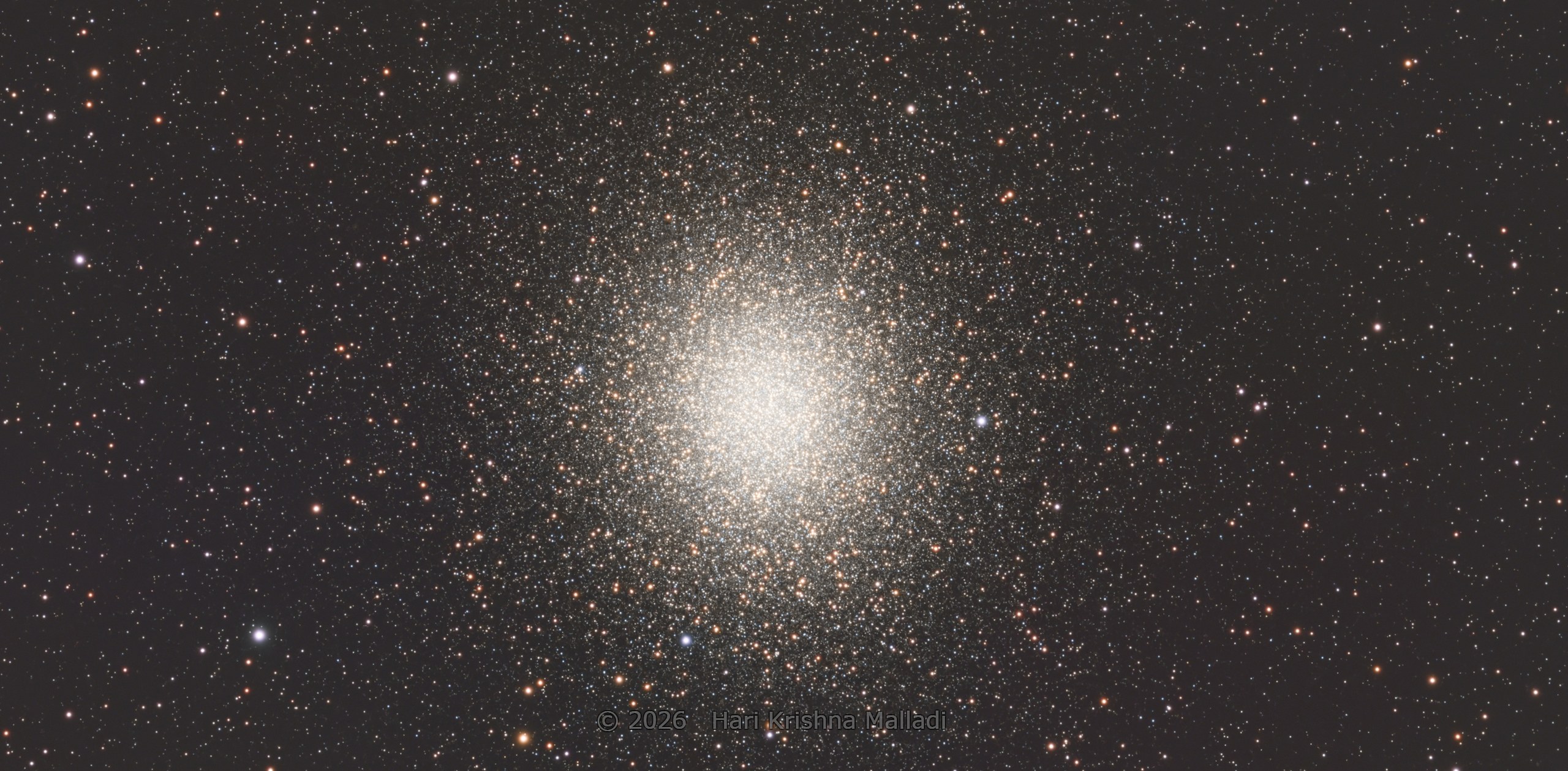 Hercules Globular Cluster, photographed by Hari Krishna Malladi.