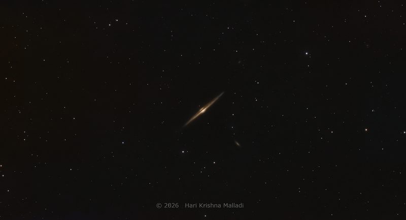 Needle Galaxy, photographed by Hari Krishna Malladi.
