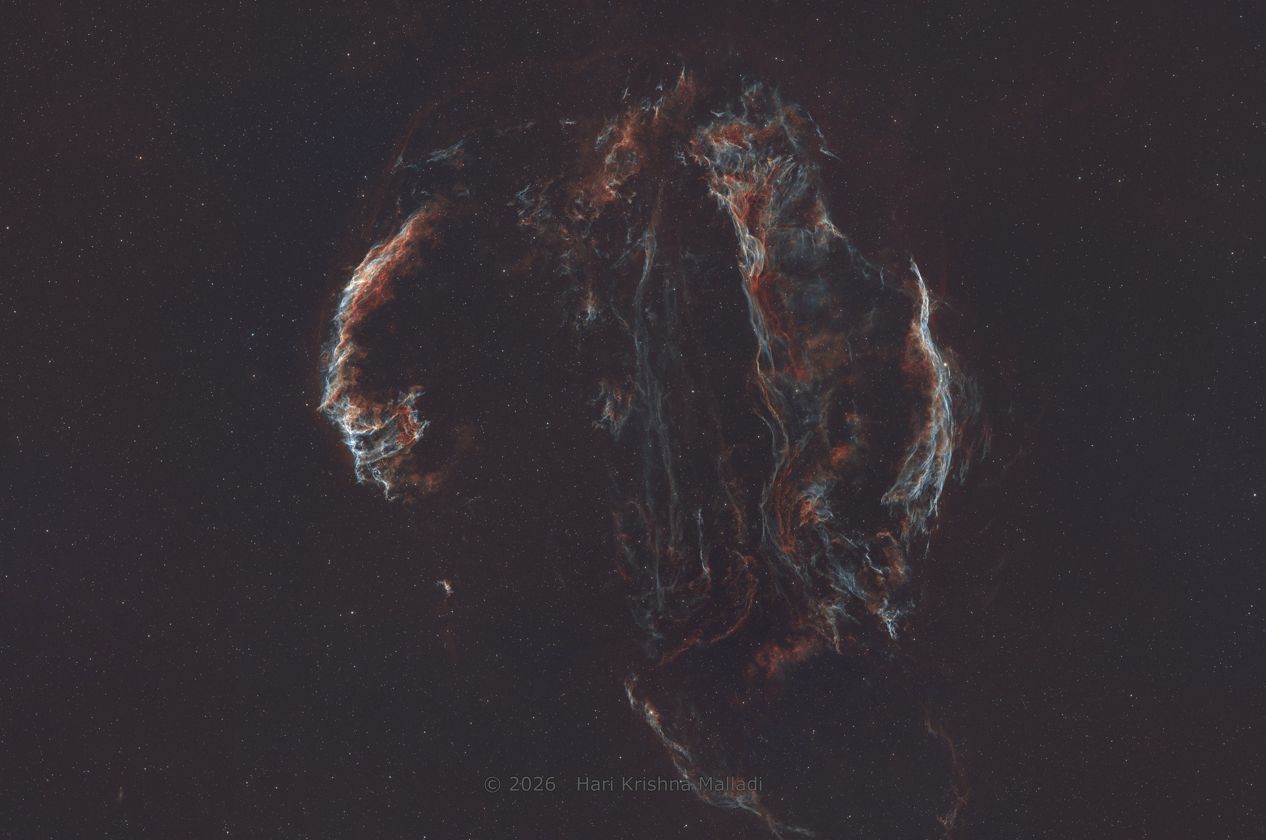 Veil Nebula, photographed by Hari Krishna Malladi.